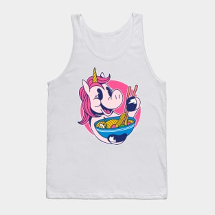 unicorn eating ramen Tank Top